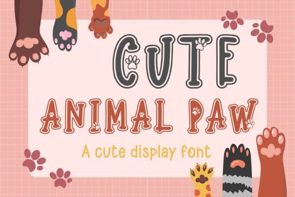 Cute Animal Paw: A Playful Display Font for Creative Projects