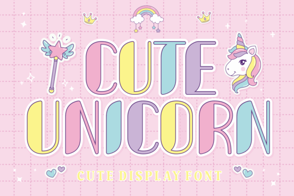 Cute Unicorn: A Cheerful Display Font for Creative Projects