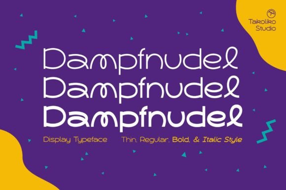 Dampfnudel: A Whimsical Sans Serif Display Typeface