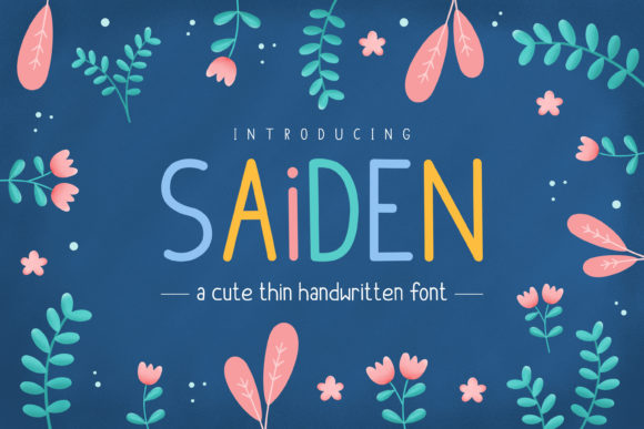 Saiden: A Playful Display Font for Creative Projects