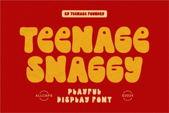 Teenage Snaggy: A Groovy Font for Bold Designs